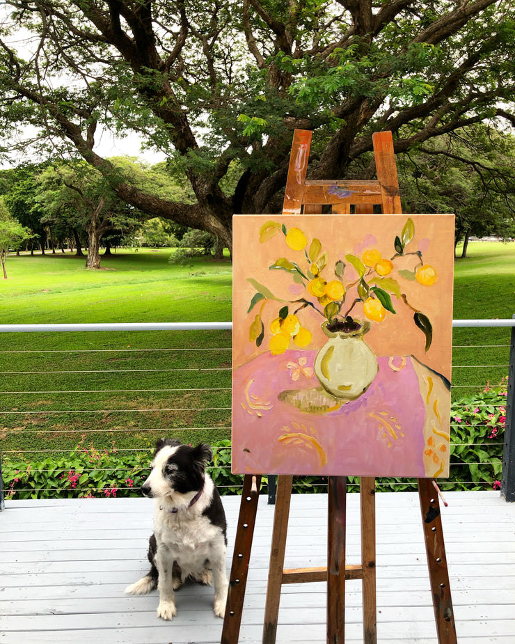 Lemons under the rain trees