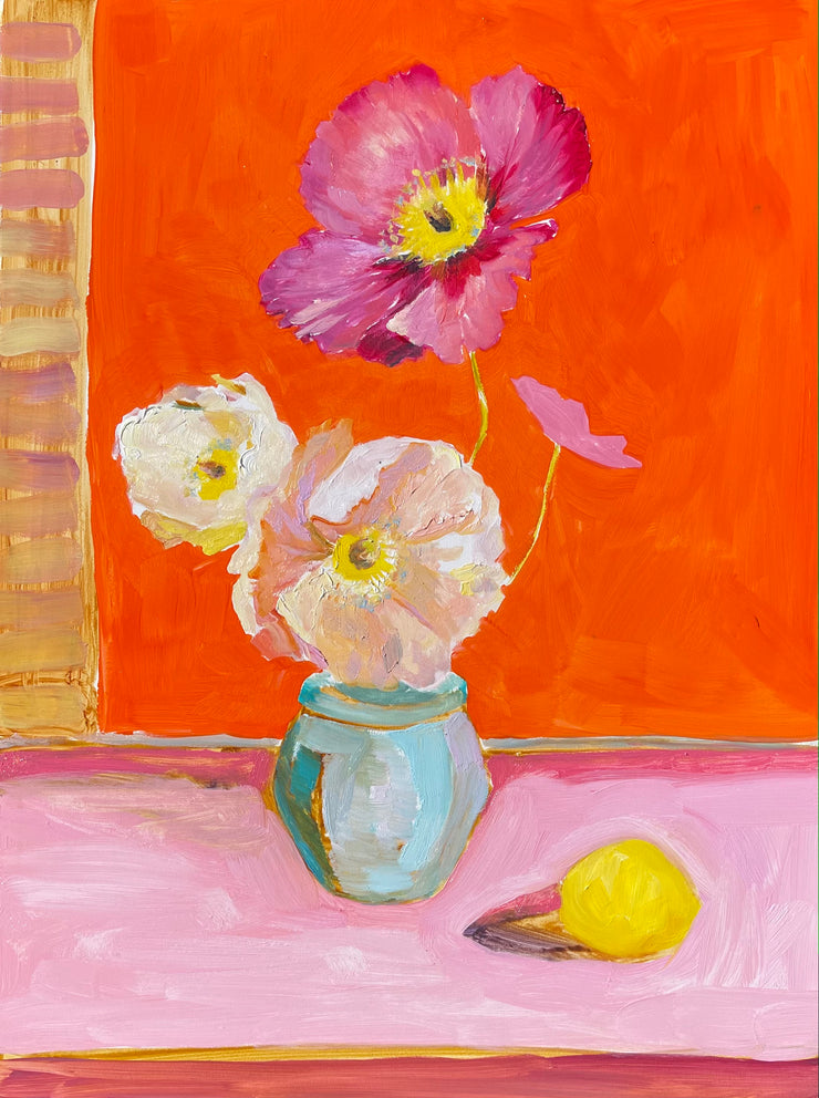 Monday Mini - Poppies on Vermillion