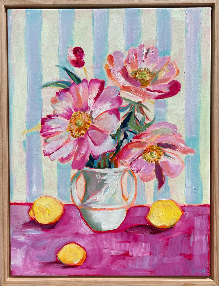 Peonies and lemons