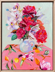 Roses and orchids on Magnolia